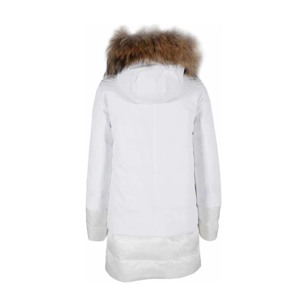 YES ZEE Hoge hals ritsjas met logo White Dames