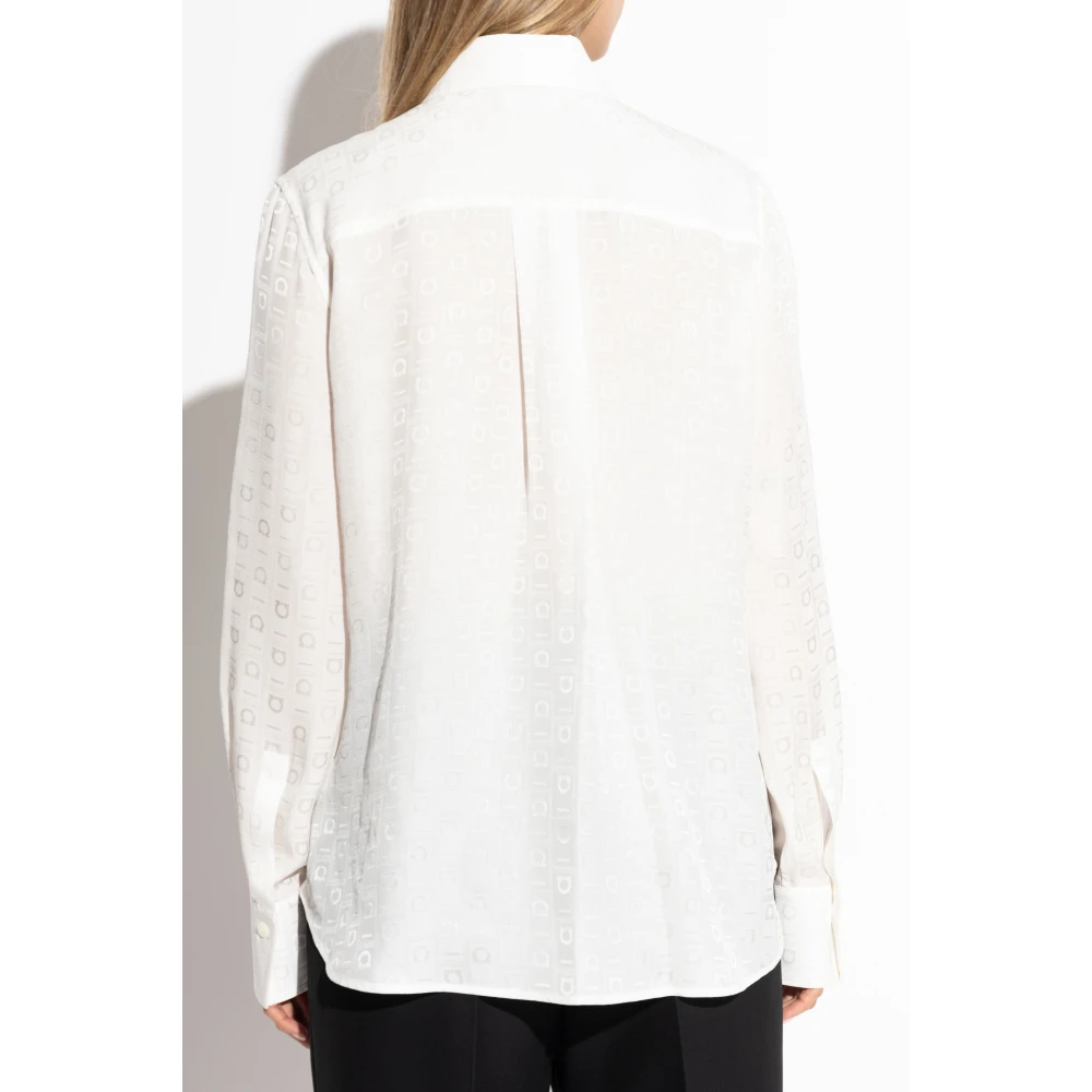 Salvatore Ferragamo Shirt met logo White Dames