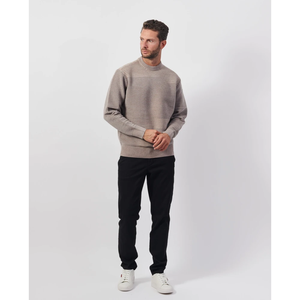 Armani Exchange Gestreepte Grijze Trui Gray Heren
