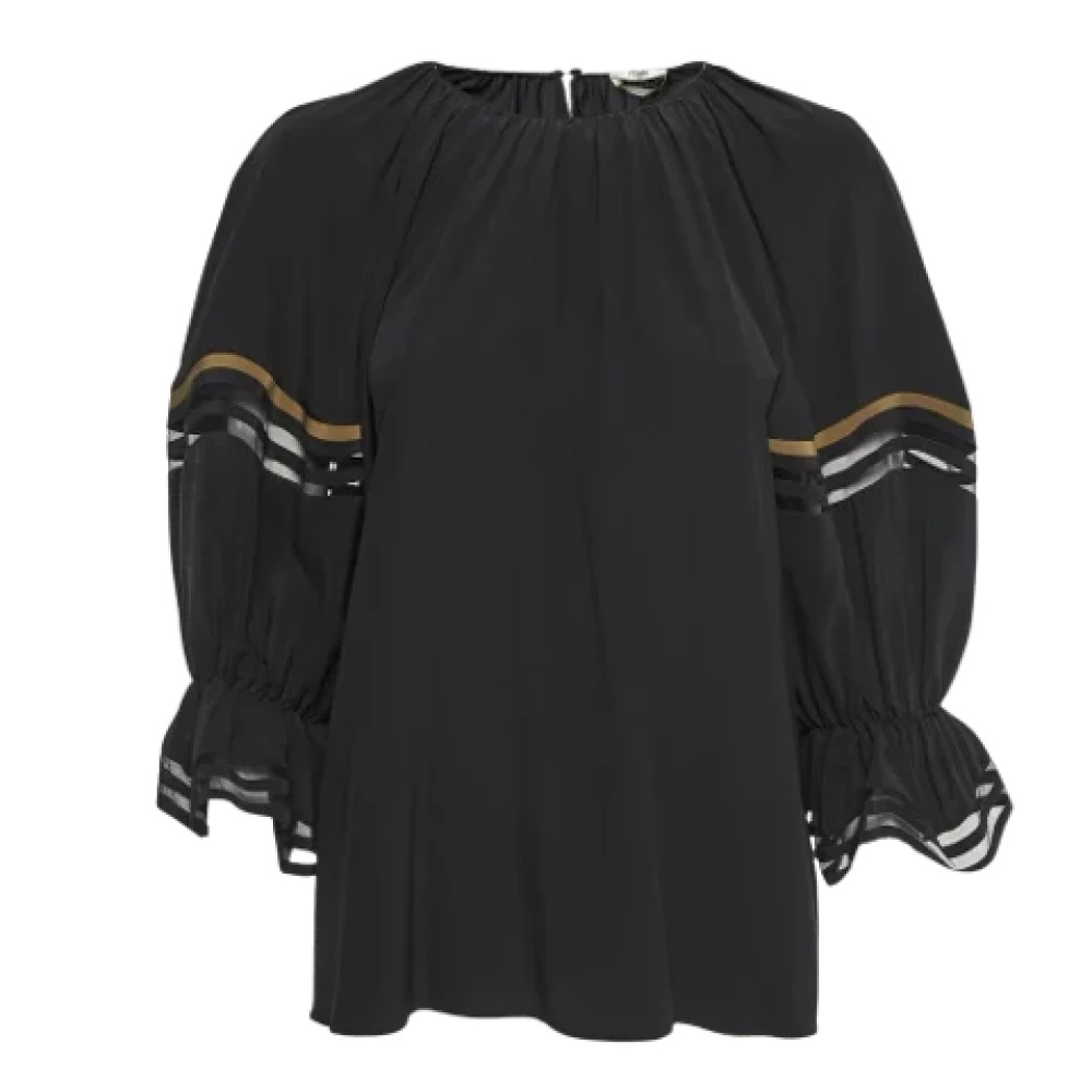 Fendi Vintage Pre-owned Silk tops Black Dames