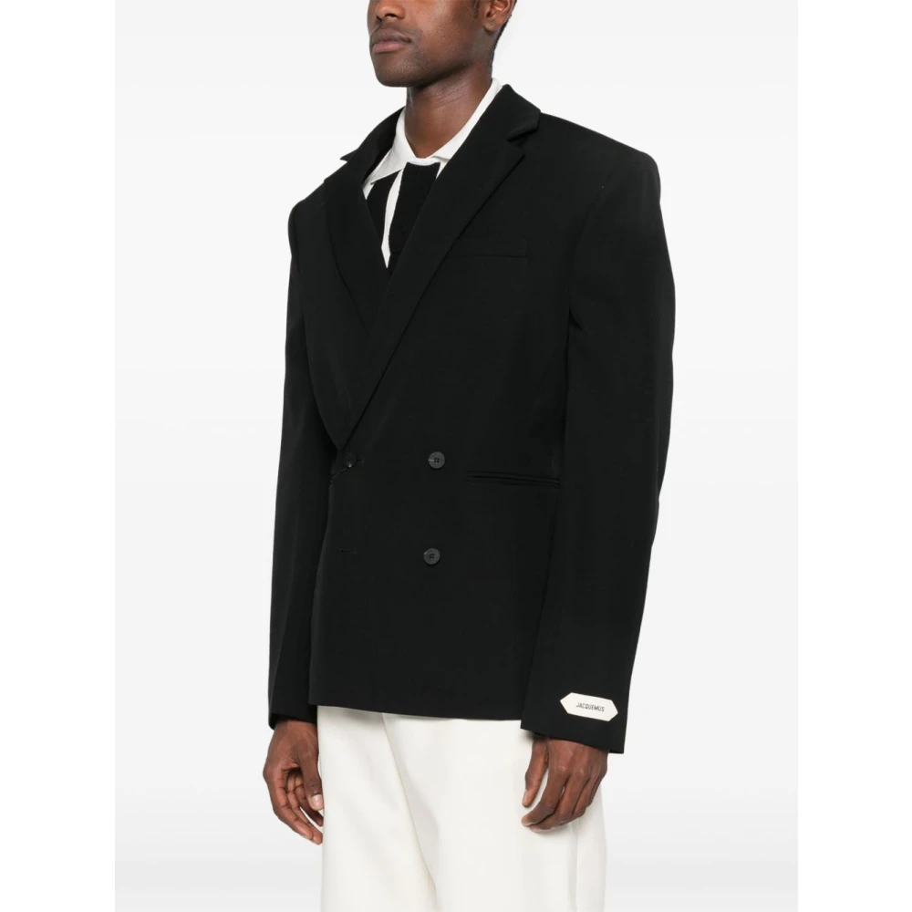 Jacquemus Zwarte jas voor mannen Black Heren