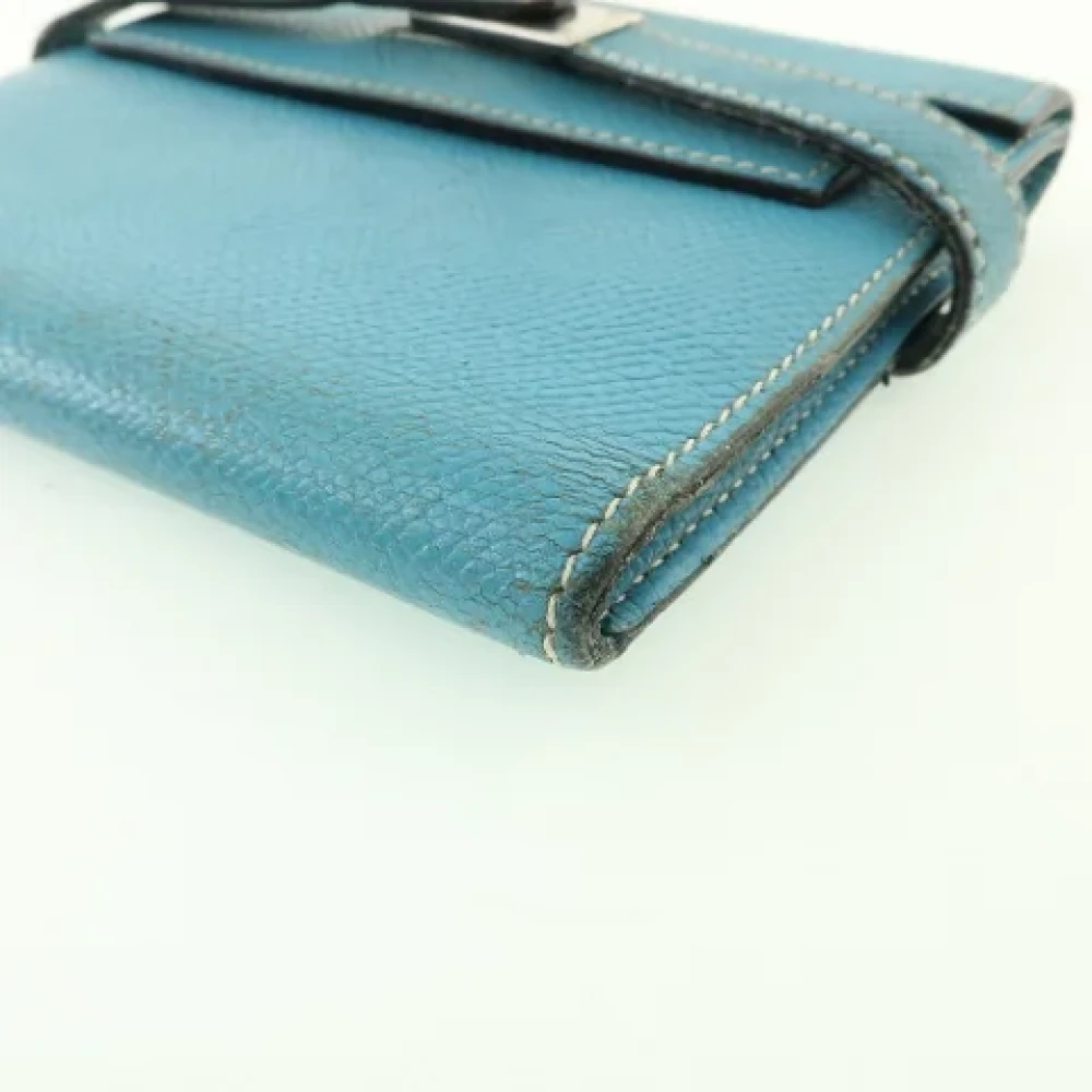 Hermès Vintage Pre-owned Leather wallets Blue Dames