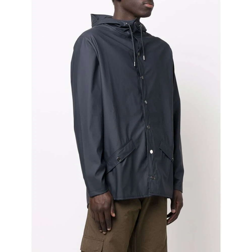 Rains Donkerblauwe Hooded Bomberjack Blue Heren