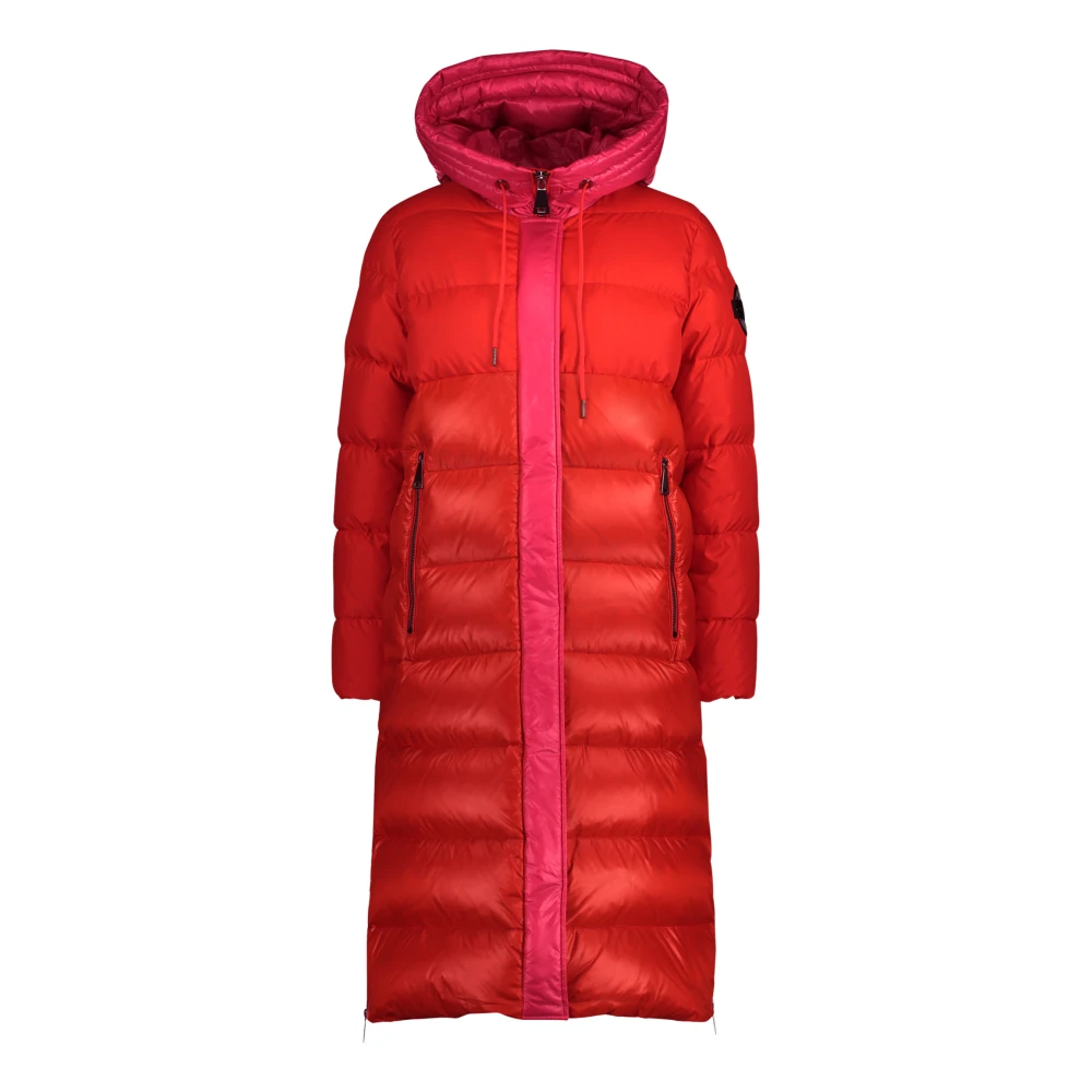 Betty Barclay Grote Getailleerde Donsjas met Kleurblokken Red Dames
