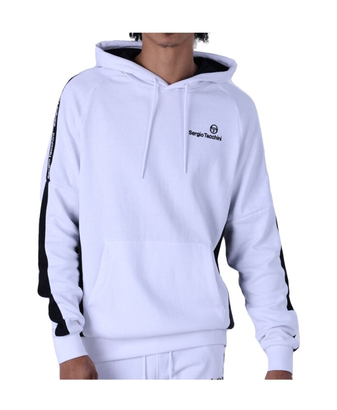 sweat-a-capuche-bande-logo-blanc