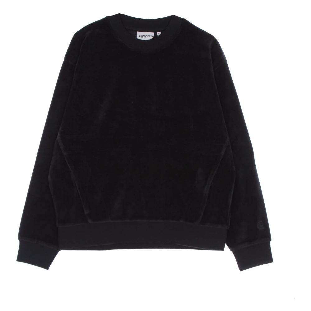 Carhartt WIP Zwarte Sweatshirt met Lange Mouwen en Ribboorden Black Heren