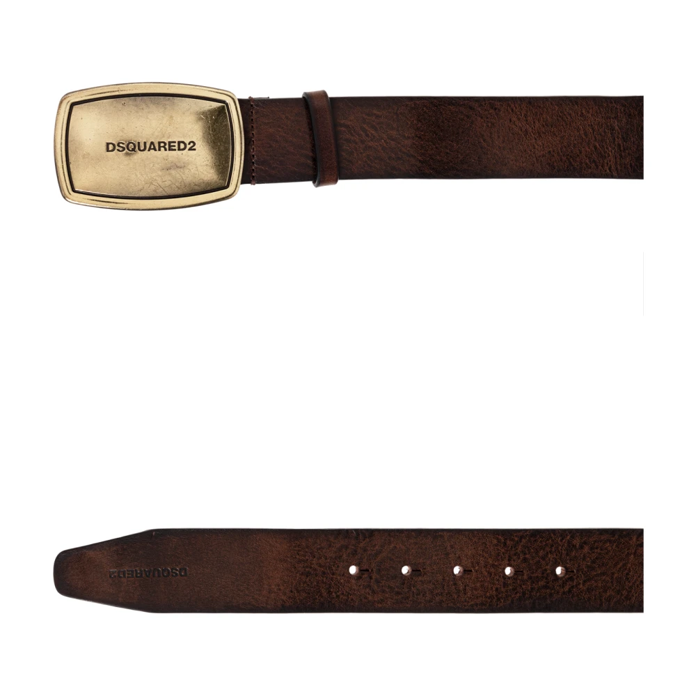 Dsquared2 Leren riem Brown Heren