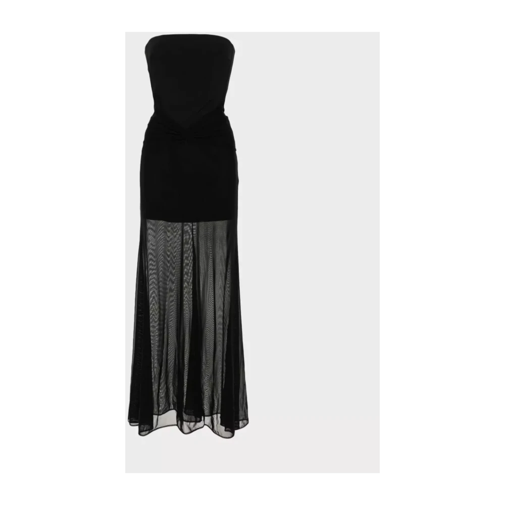 David Koma Zwarte strapless maxi jurk Black Dames
