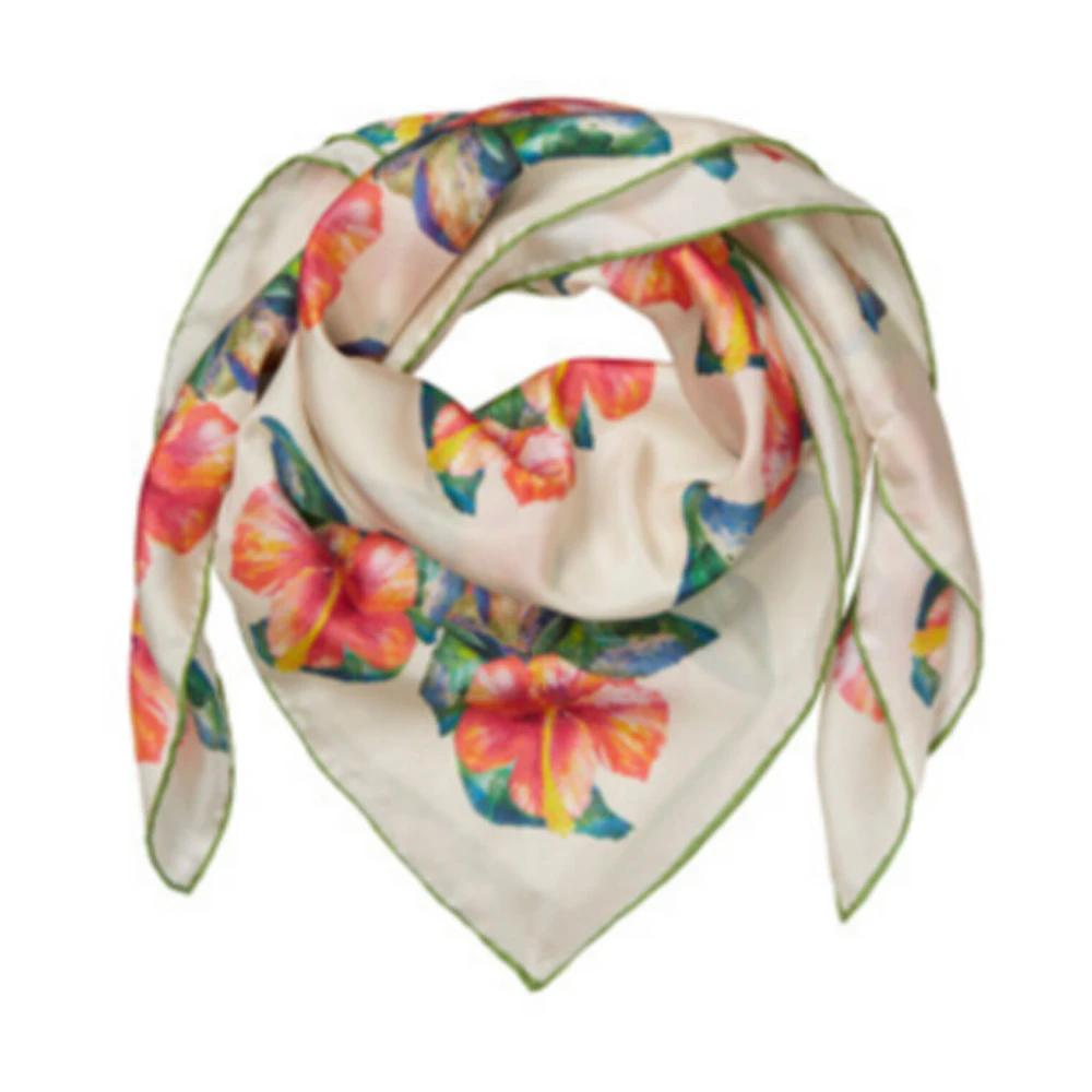 Becksöndergaard Bloemen Zijden Sjaal Birch Multicolor Dames