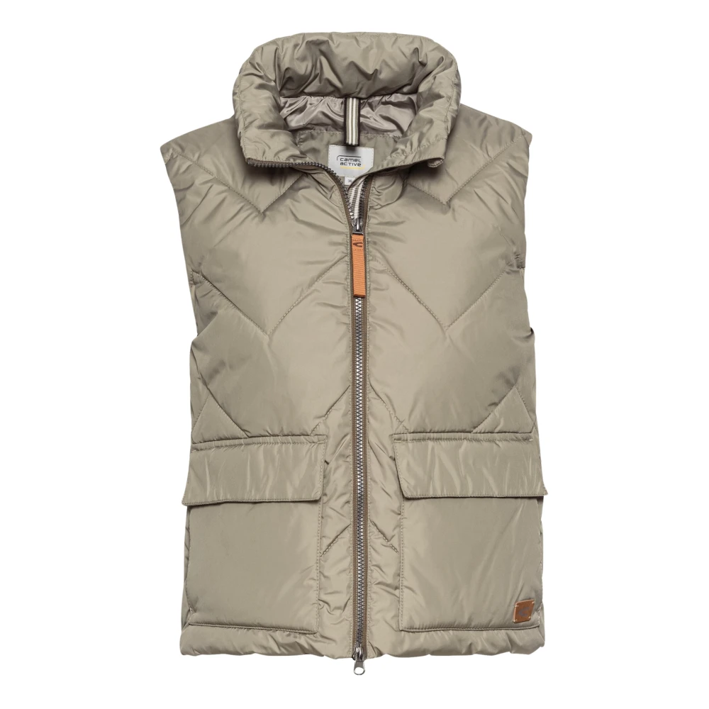 Camel active Gerecyclede Polyester Puffer Vest Green Dames