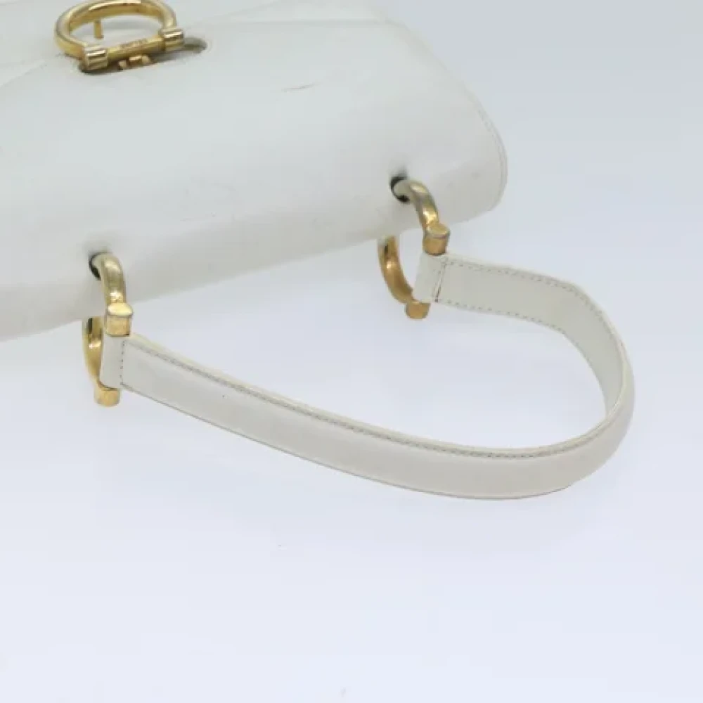 Celine Vintage Pre-owned Leather handbags White Dames