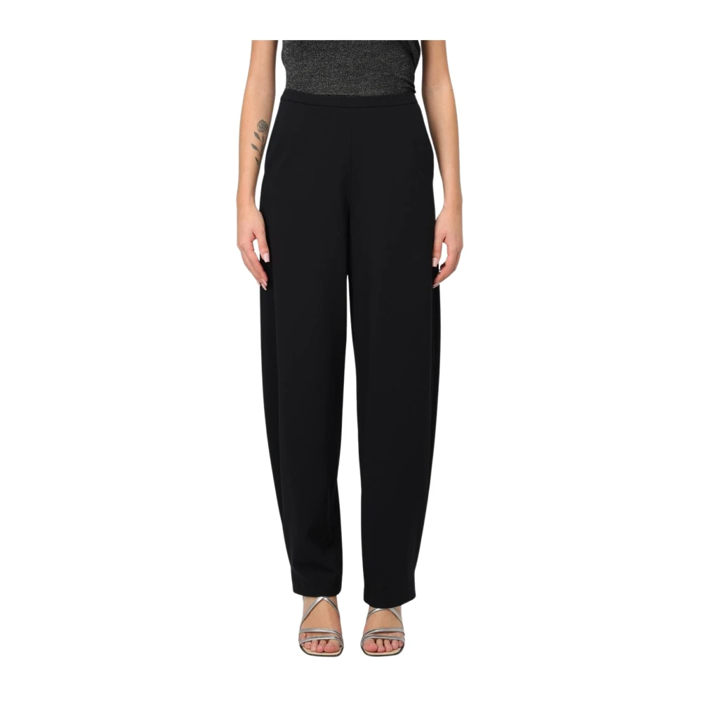 Emporio Armani Women's Black Wide Leg Trousers