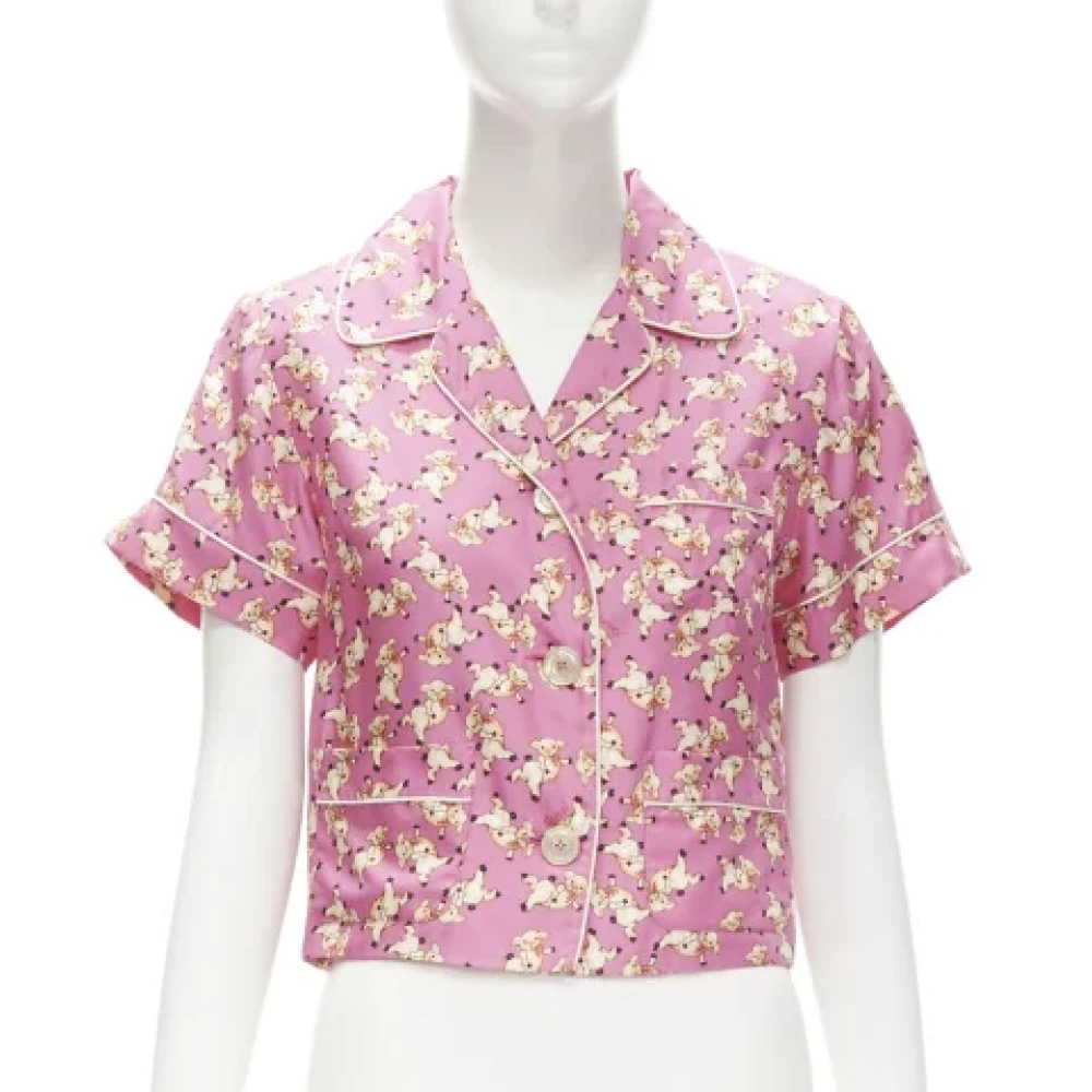 Gucci Vintage Pre-owned Silk tops Pink Dames