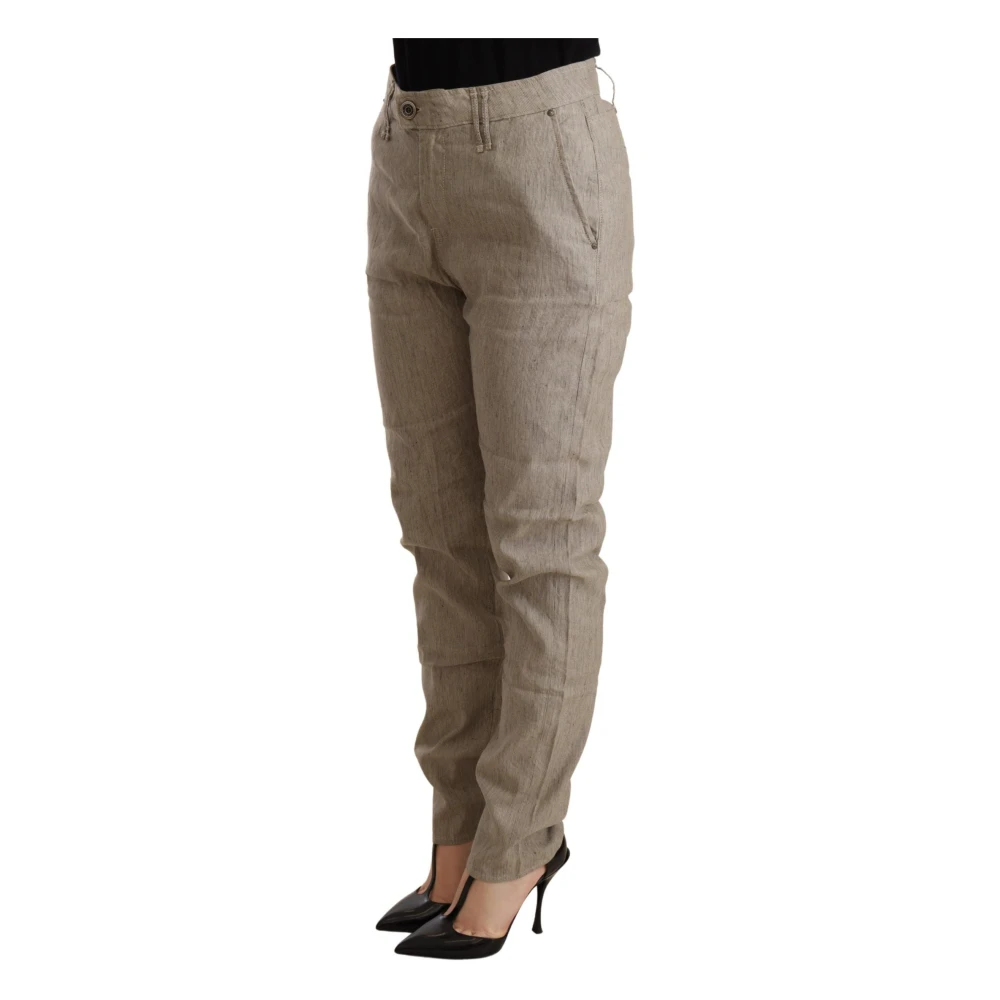 Cycle Beige Baggy Broek voor Elegante Stijl Beige Dames