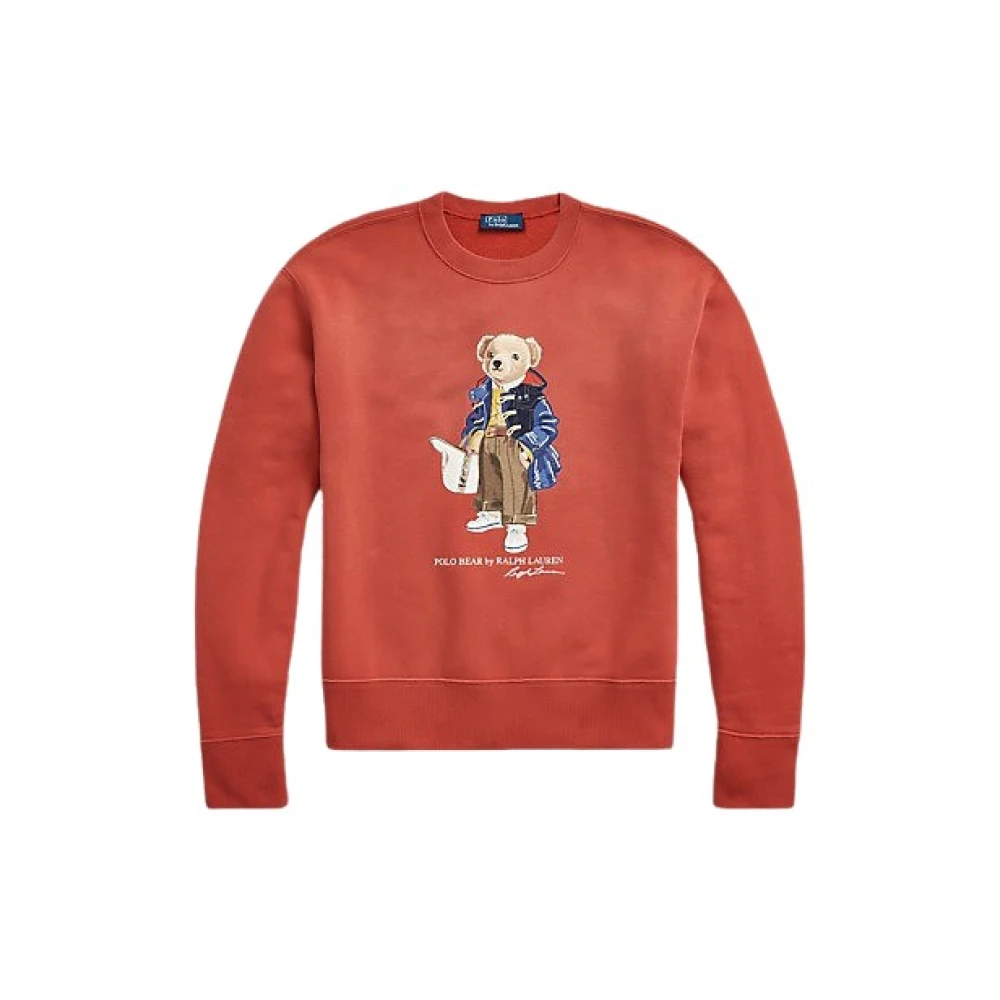 Polo Ralph Lauren Polo Bear Fleece Sweatshirt Red Dames