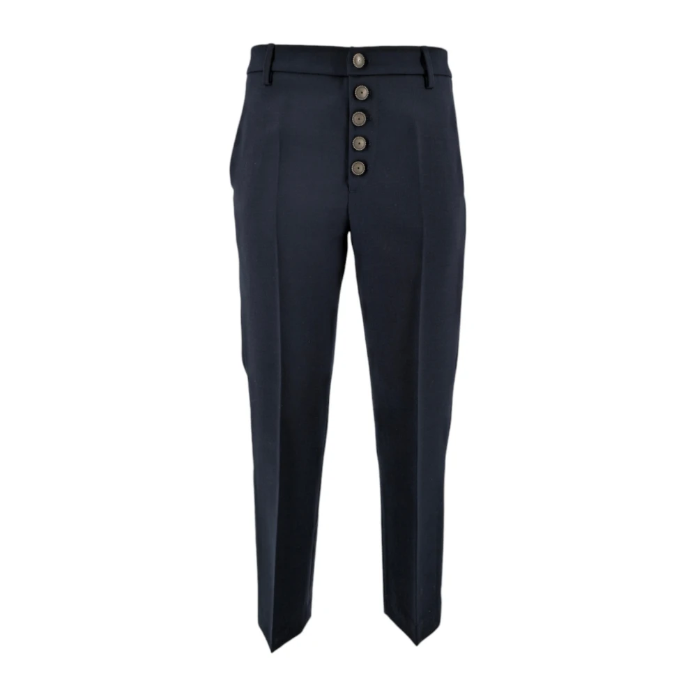 Dondup Blauwe Nima Wollen Broek Blue Dames