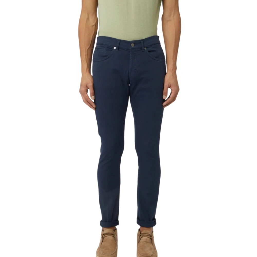 Dondup Men's Blue Slim-Fit Trousers - Slim-Fit Trousers - W36 - Trousers