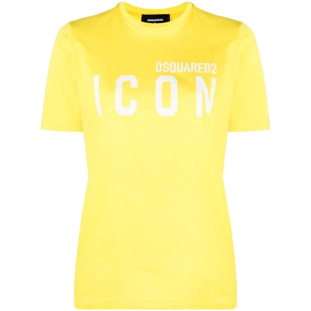 Dsquared2 Gele Casual Dames T-Shirt Yellow Dames