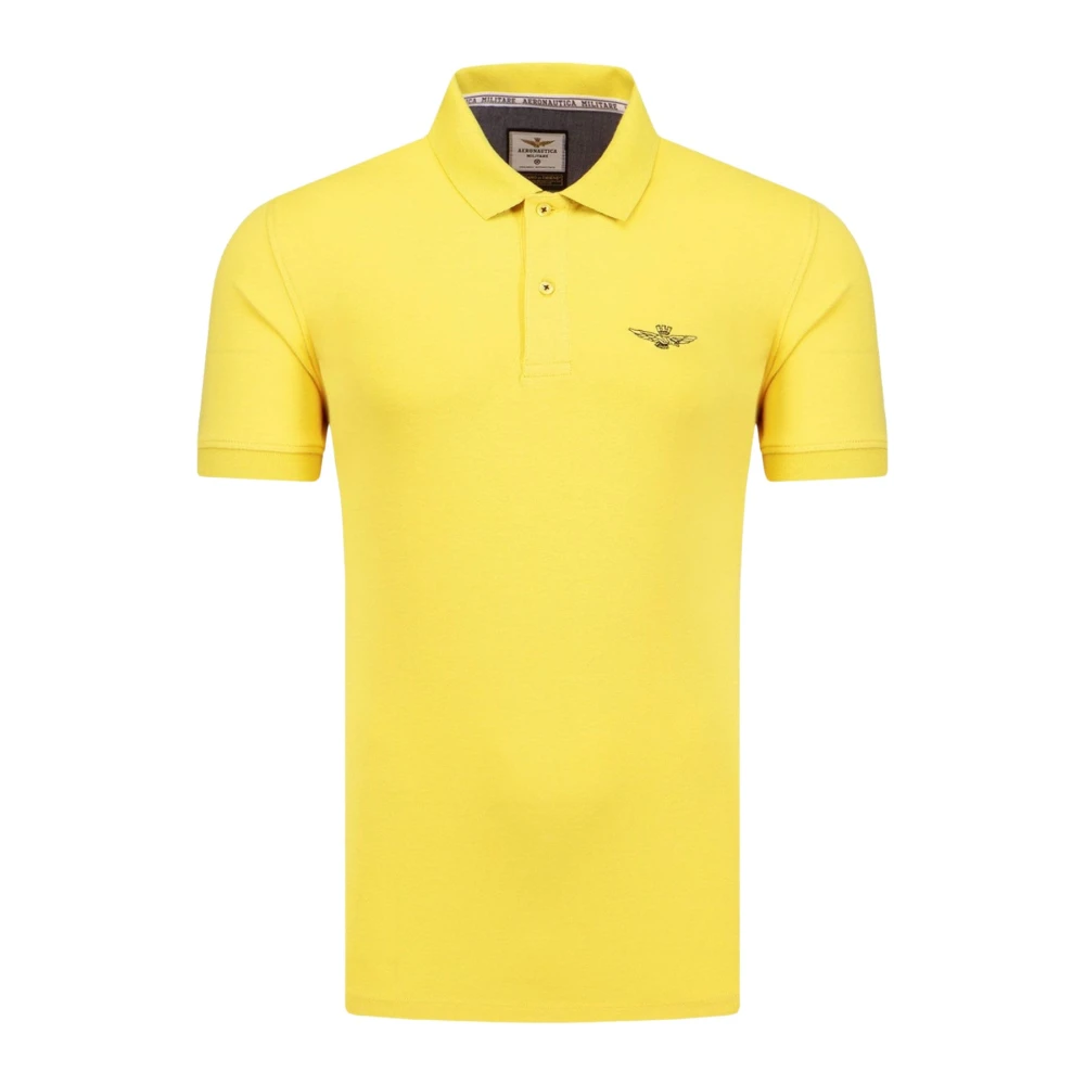 Aeronautica militare Polo Shirts Yellow Heren