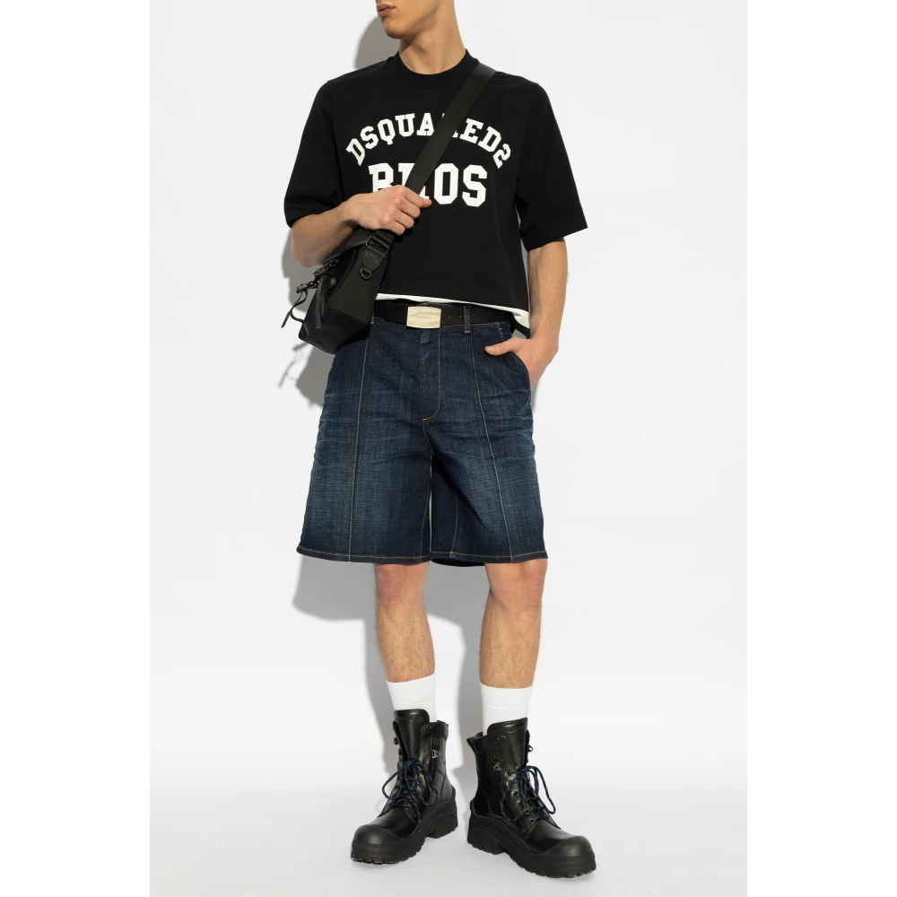 Dsquared2 T-shirt met logo Black Heren