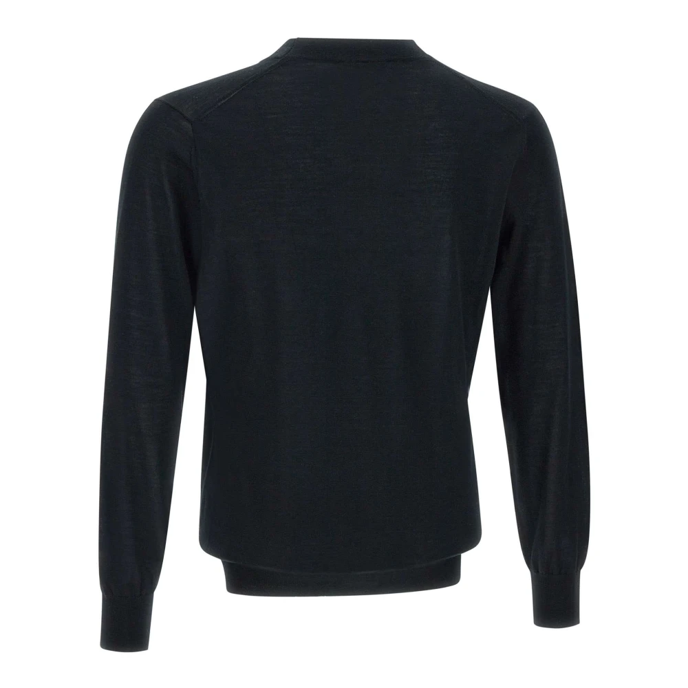 Kangra Zwarte Wollen Vest Trui Black Heren
