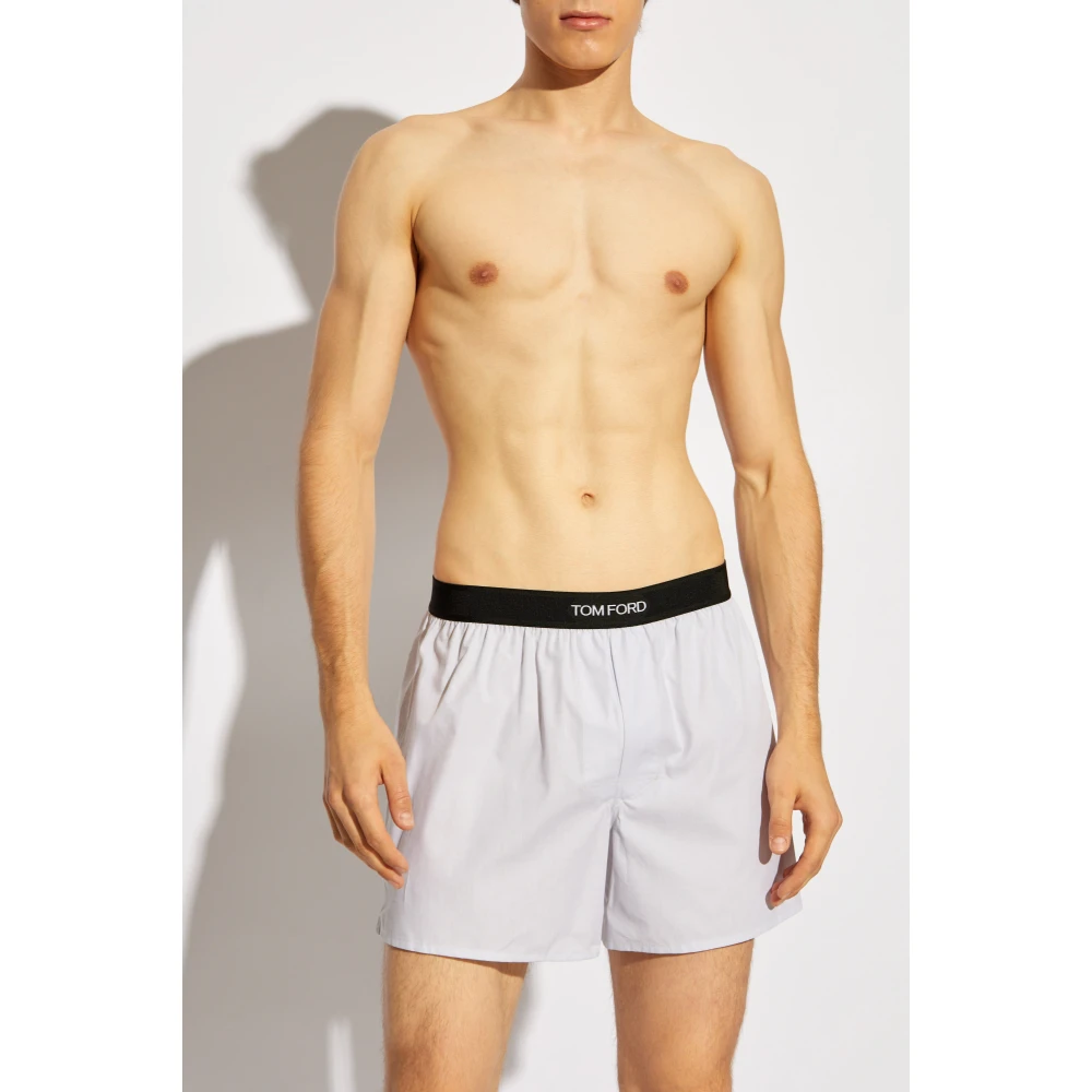 Tom Ford Boxershorts met logo Gray Heren