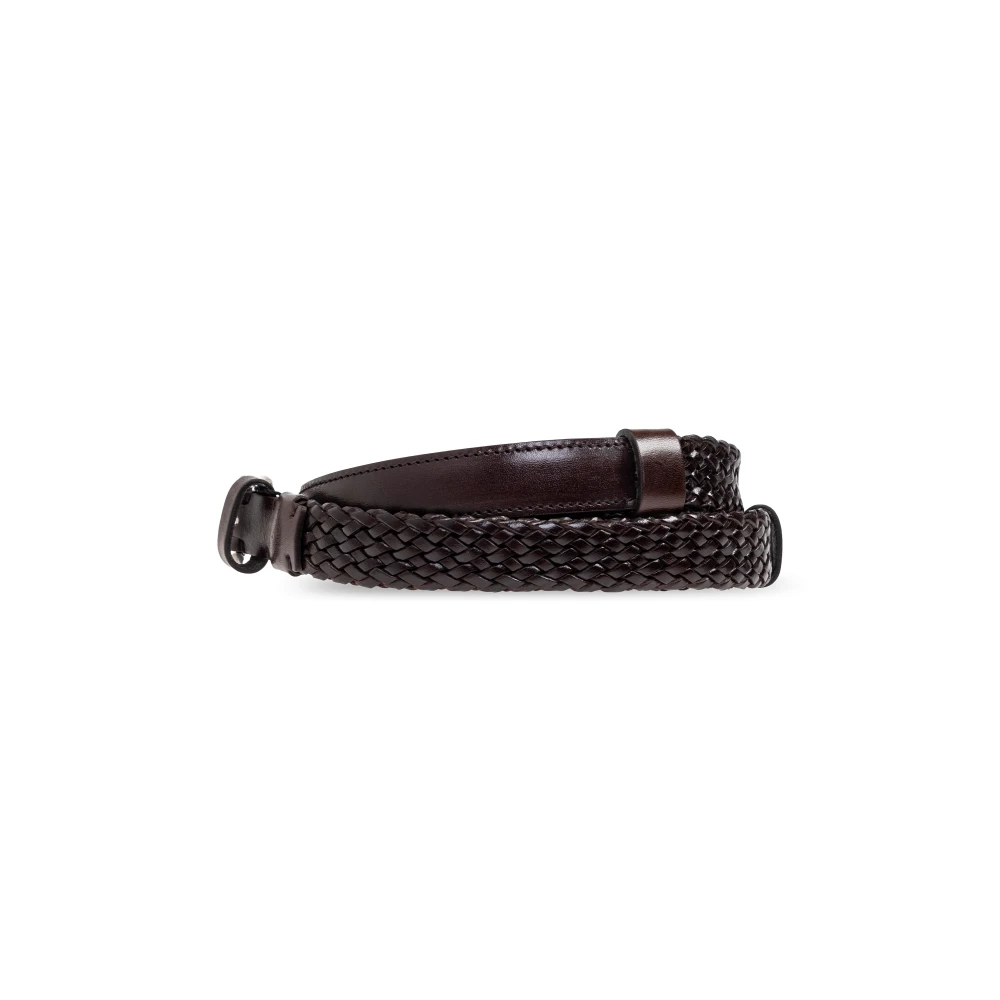 Dolce & Gabbana Leren riem Brown Heren