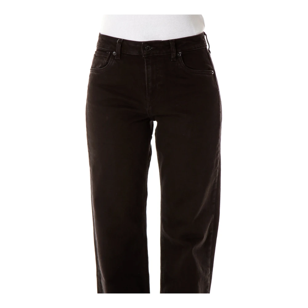 Pepe Jeans Hoge Taille Straight Fit Jeans Black Dames