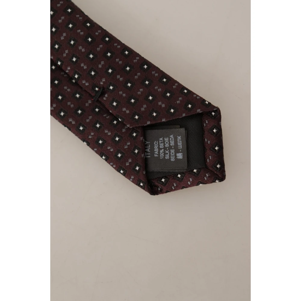Dolce & Gabbana Zijden Geometrische Vlinderdas Multicolor Heren