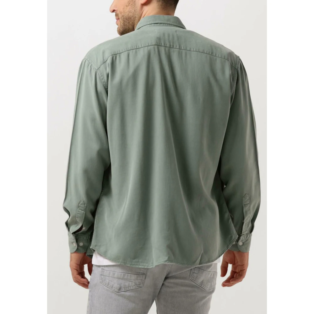 Woodbird Groen Casual Tencel Overhemd Green Heren