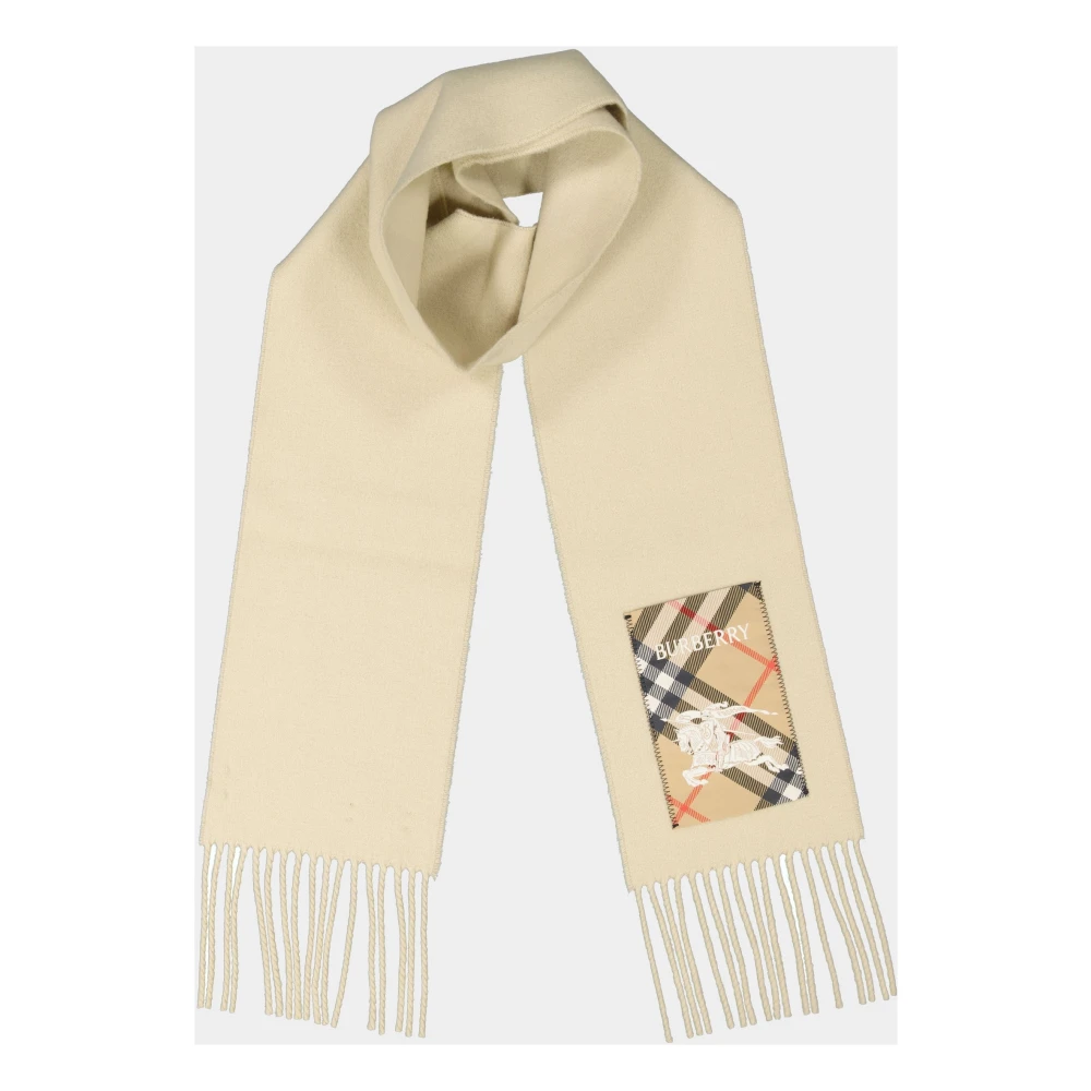 Burberry Kasjmier Fringed Sjaal Lente-Zomer 2025 Beige Unisex