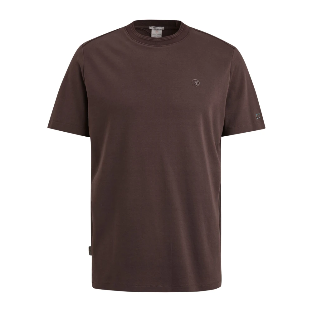 Cast Iron Interlock Regular Fit Ronde Hals T-Shirt Brown Heren