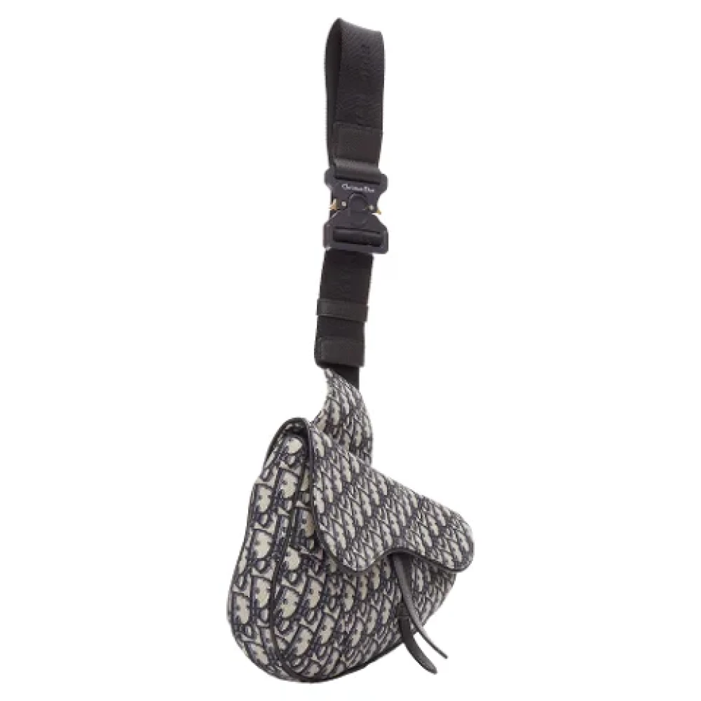 Dior Vintage Pre-owned Canvas crossbody-bags Black Dames