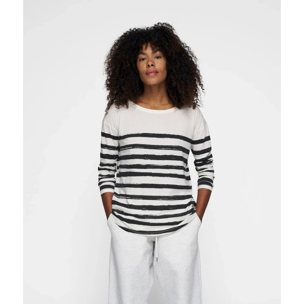 10Days Gestreept T-shirt met lange mouwen Multicolor Dames
