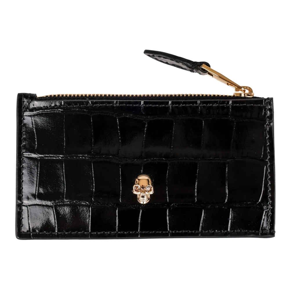 Alexander Mcqueen Women's Black Wallets & Cardholders, One Size, Leather Wallet