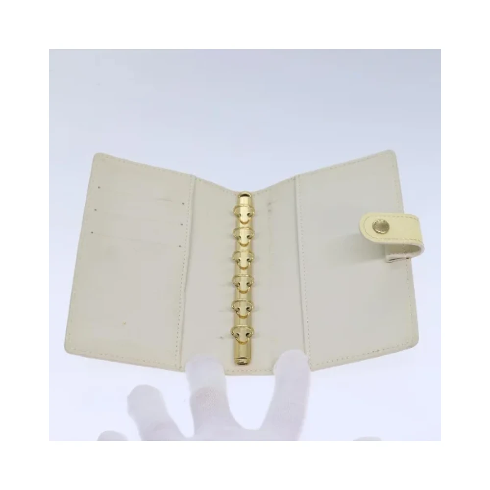 Louis Vuitton Vintage Pre-owned Leather home-office Beige Dames