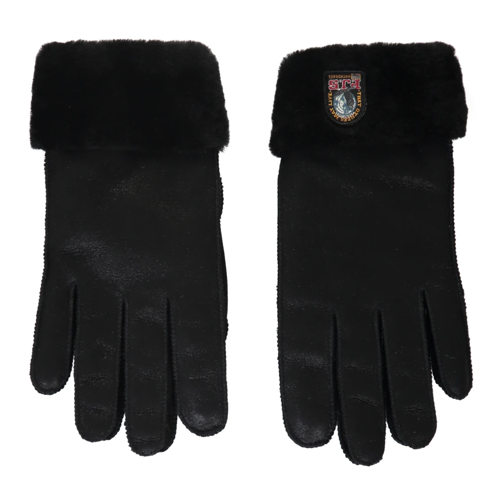 Parajumpers Shearling Handschoenen met Contraststiksels Black Dames