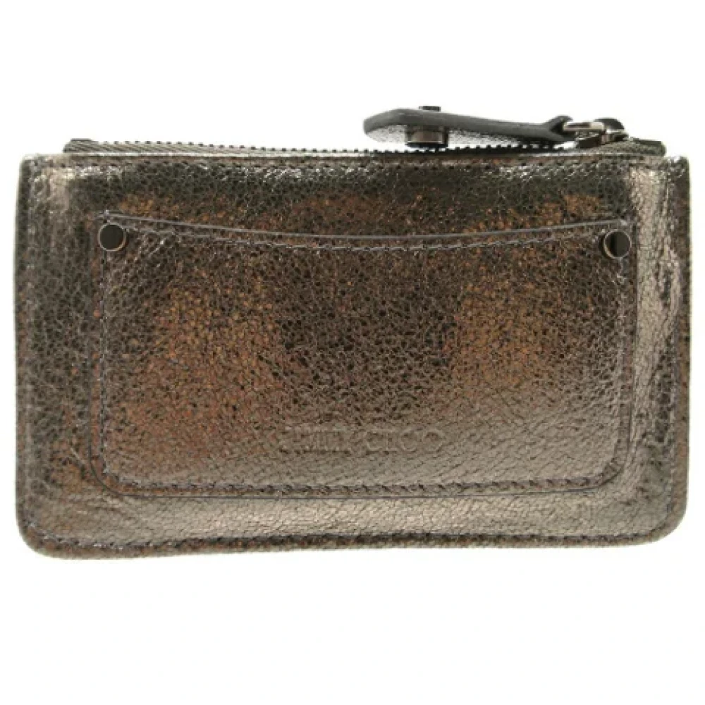 Jimmy Choo Pre-owned Leather wallets Gray Dames