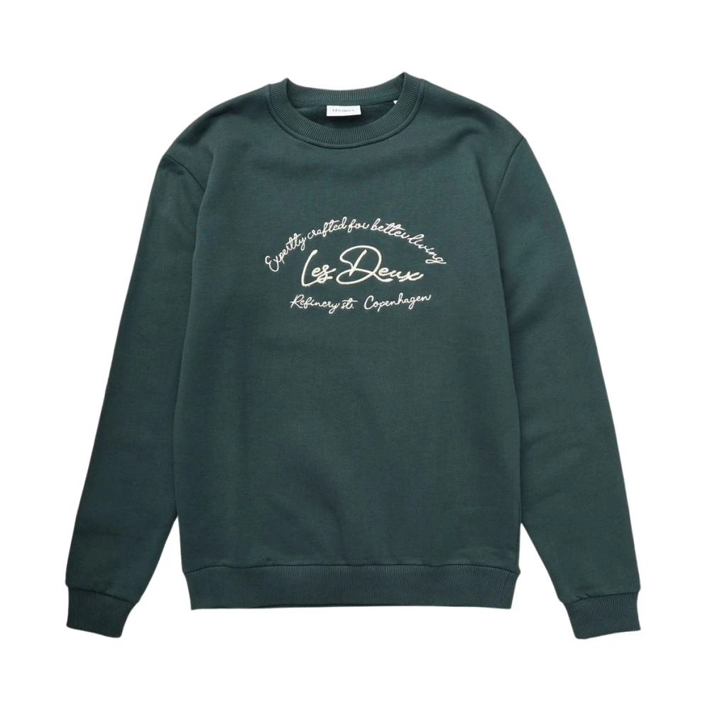 Les Deux Groene Camden Crewneck Sweatshirt Green Heren