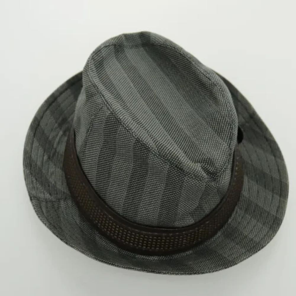 Louis Vuitton Vintage Pre-owned Cotton hats Gray Dames