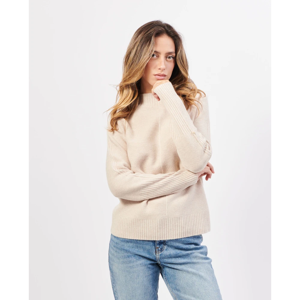 Gerry Weber Beige Geribbelde Trui voor Alle Gelegenheden Beige Dames