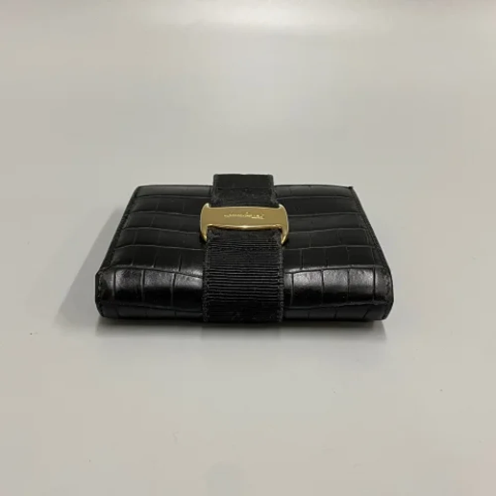 Salvatore Ferragamo Pre-owned Leather wallets Black Dames