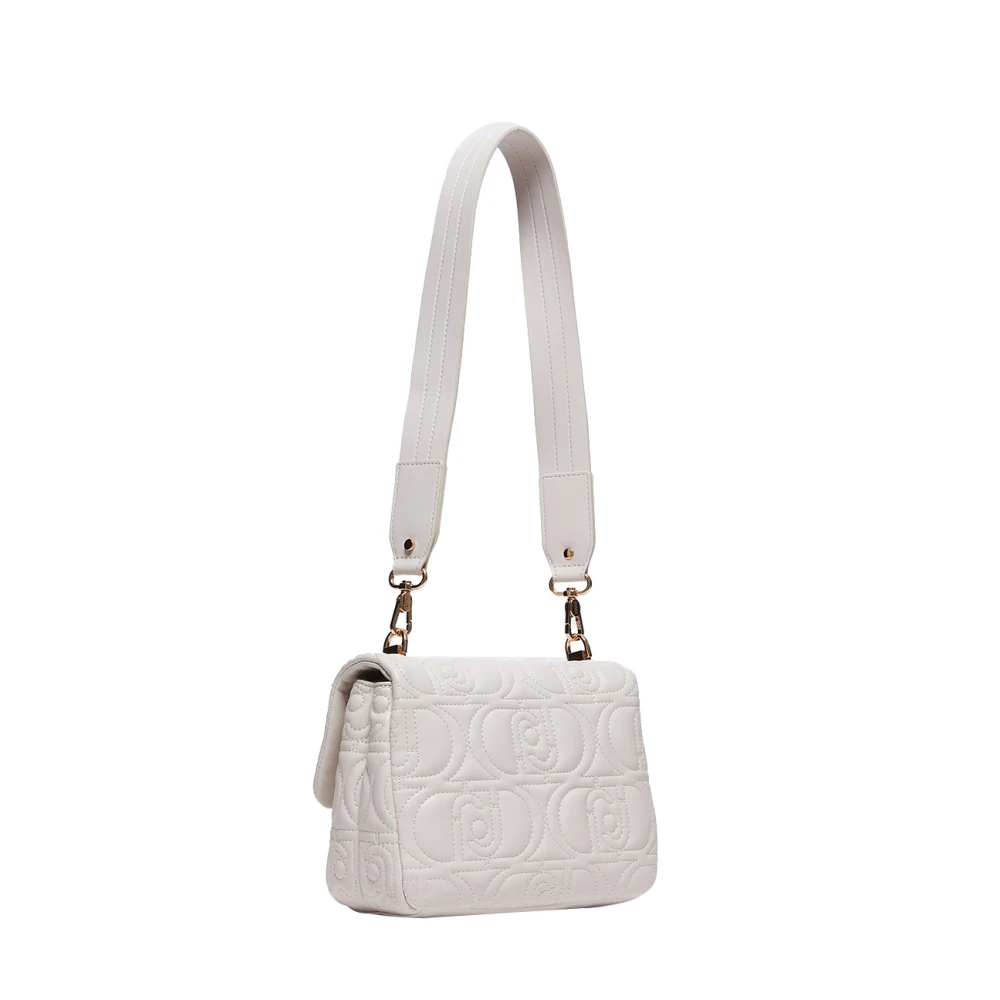 Liu Jo Elegante Beige Schoudertas met Gouden Details Beige Dames