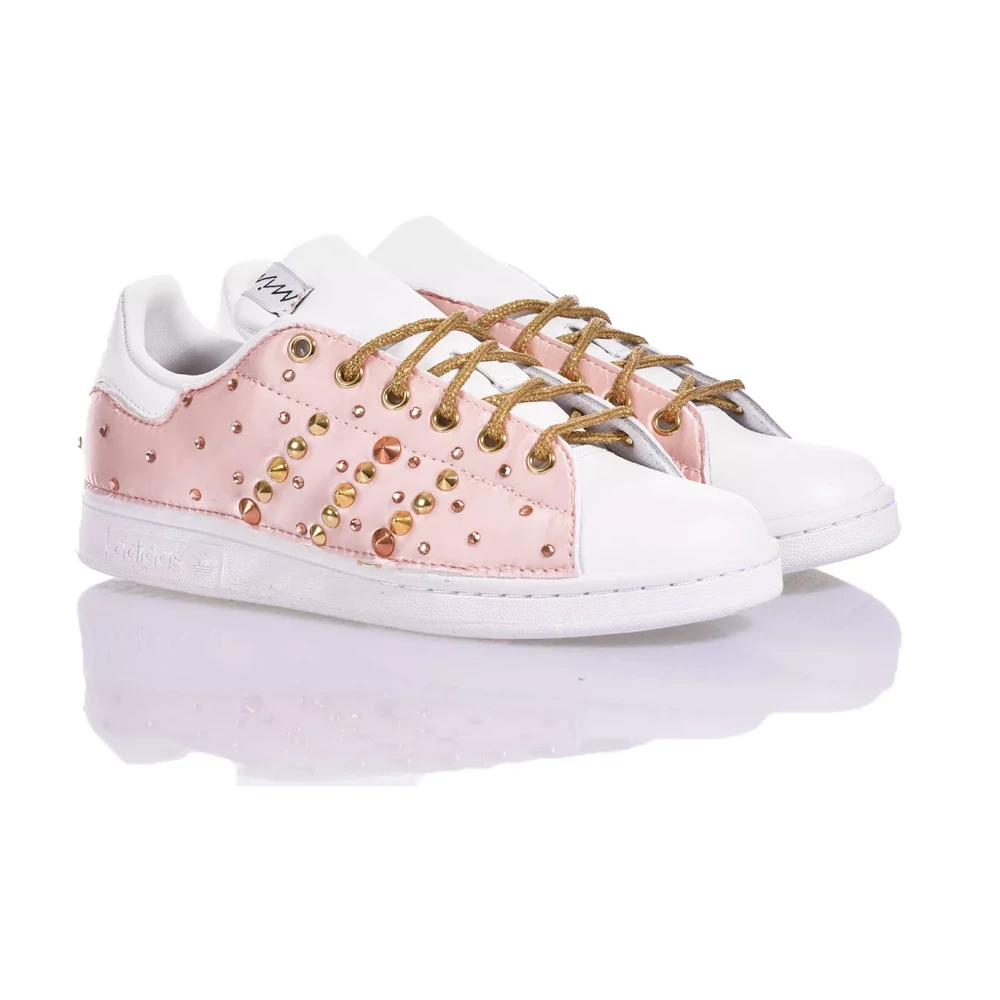 Håndlavet Hvide Guld Pink Sneakers