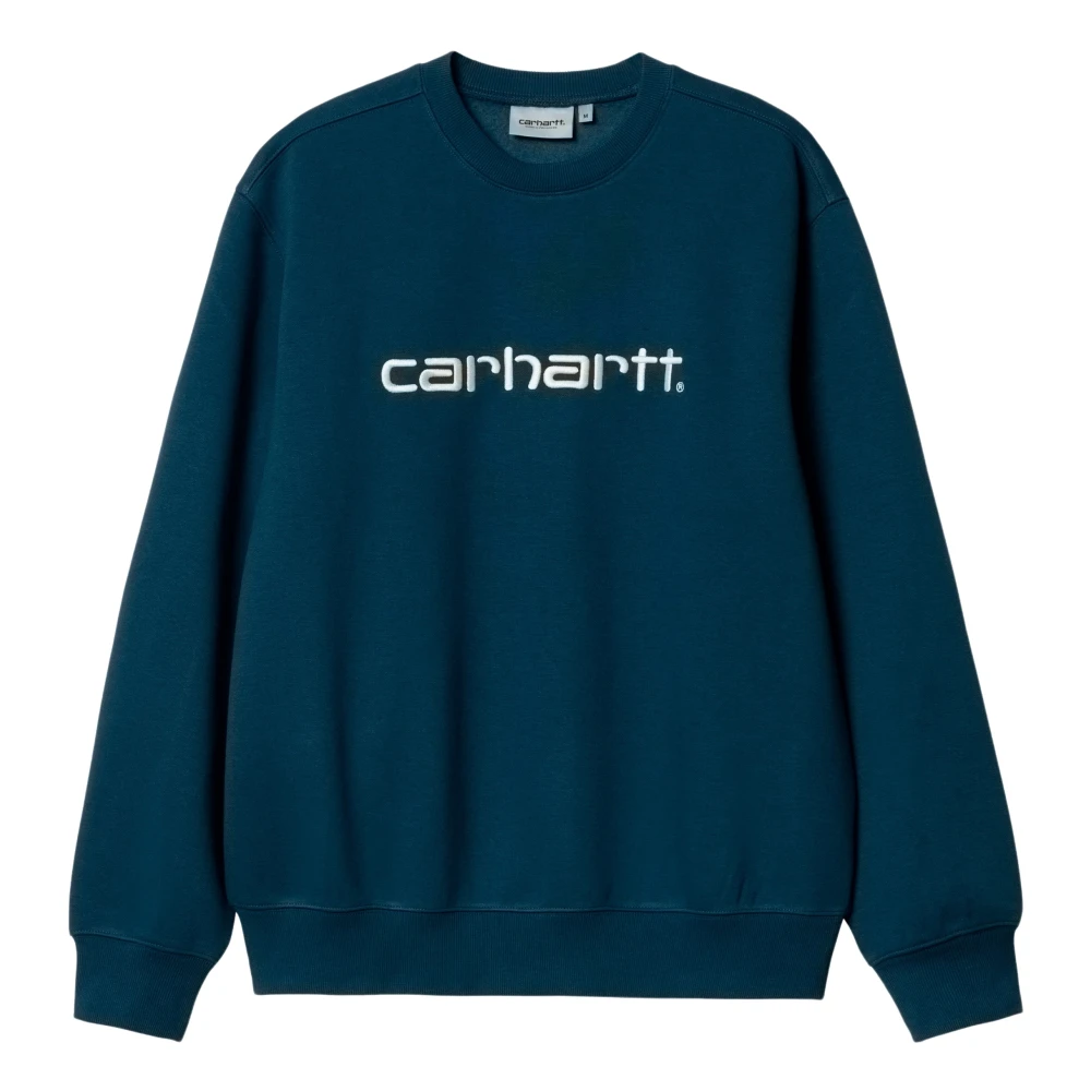 Carhartt WIP Sweatshirt met Geborduurd Logo Blue Heren