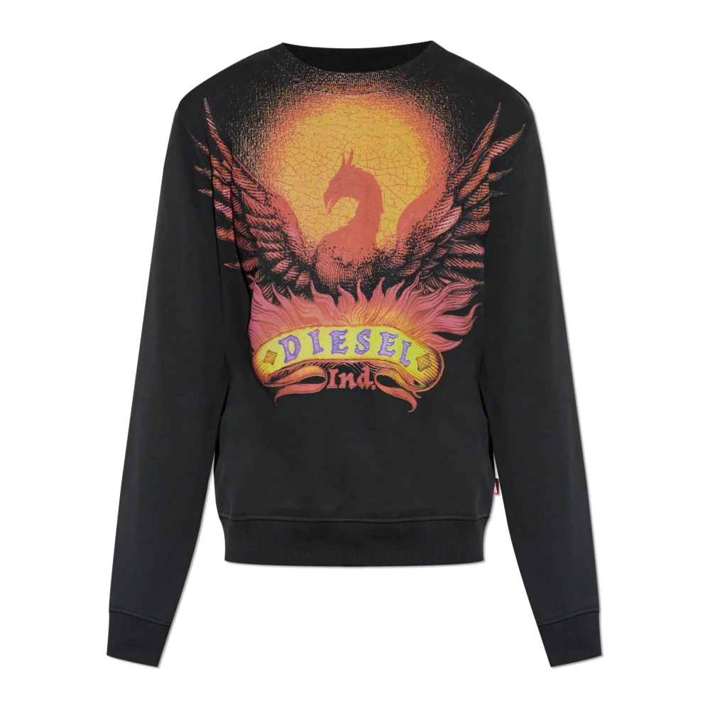 Diesel Hombre Negro Sudaderas, Talla: M
