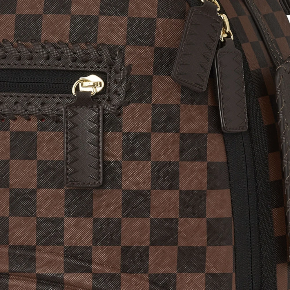 Sprayground Bruine Check Rugzak Brown Unisex