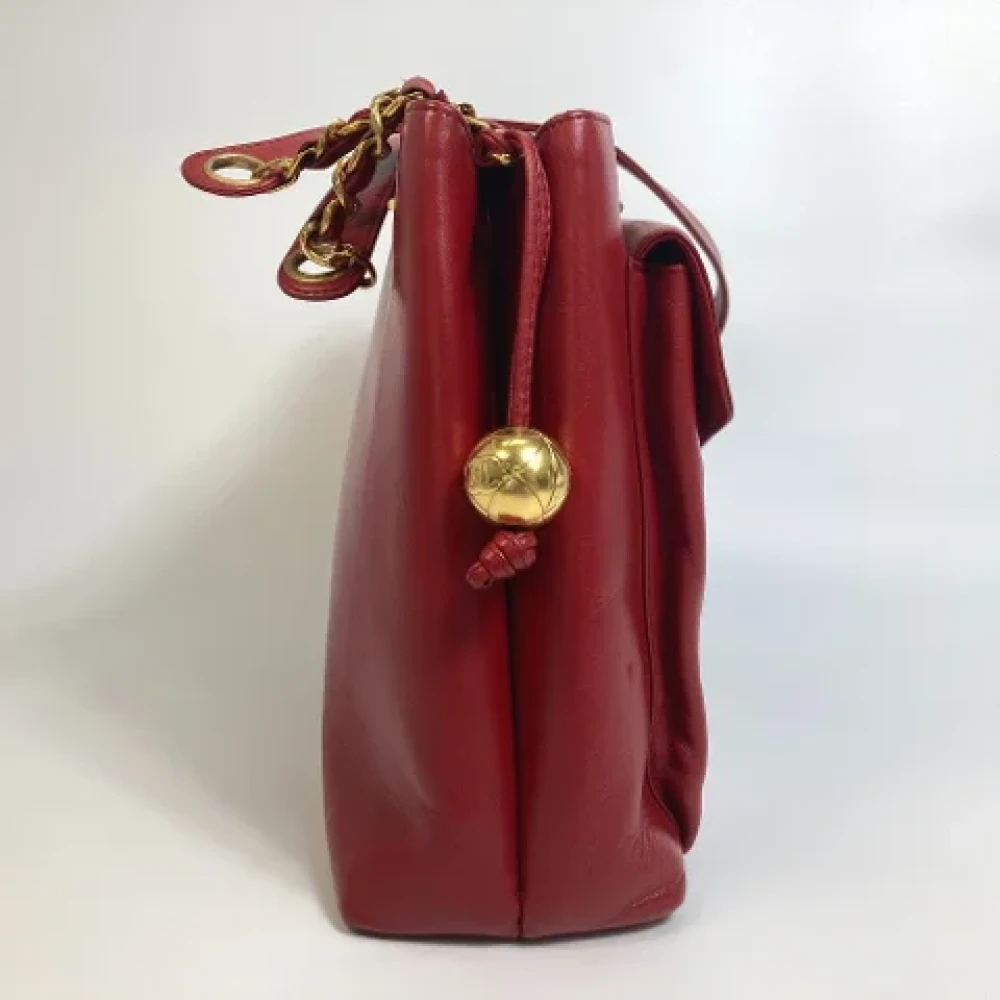Chanel Vintage Pre-owned Leather chanel-bags Red Dames