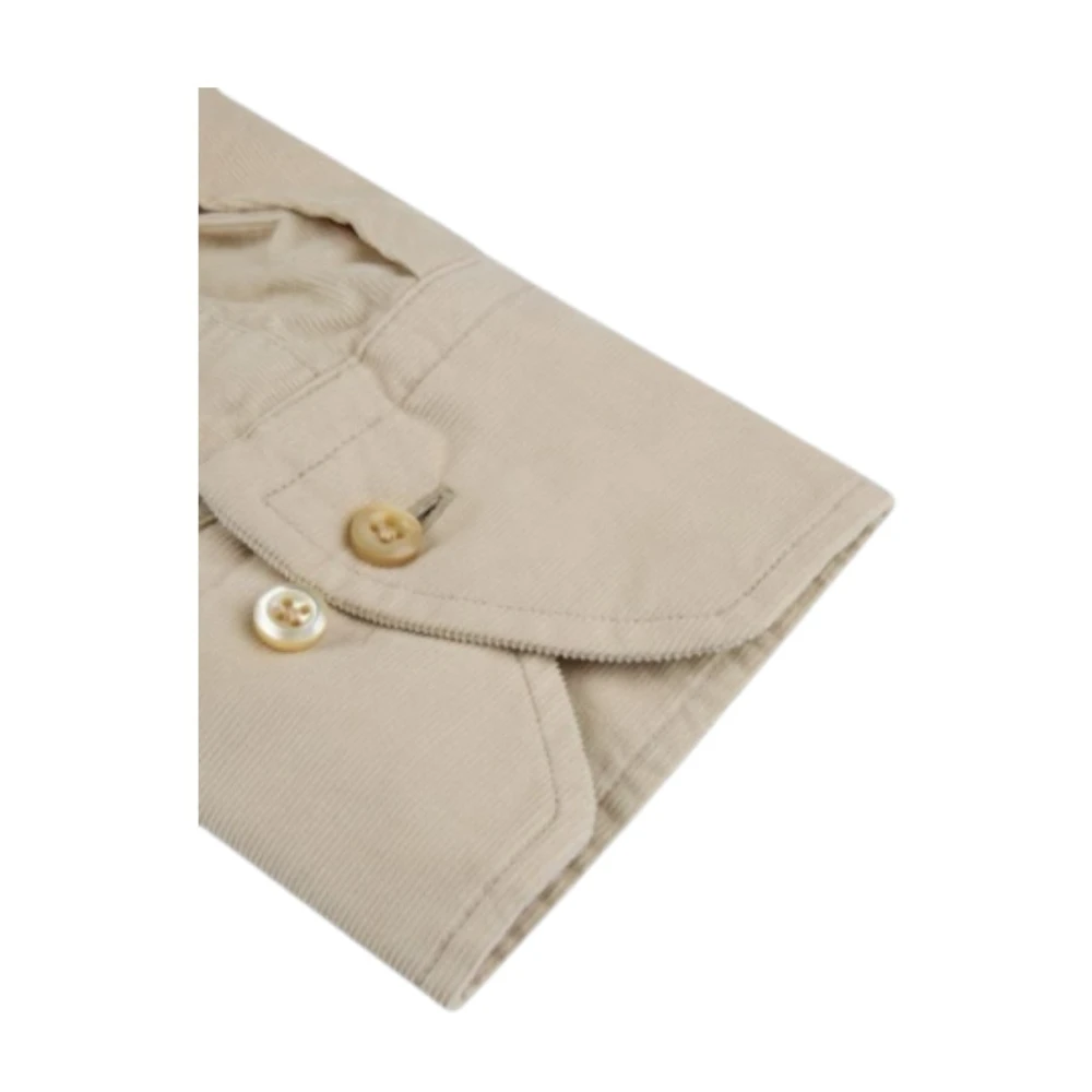 Stenströms Beige Corduroy Slim Fit Overhemd Beige Heren