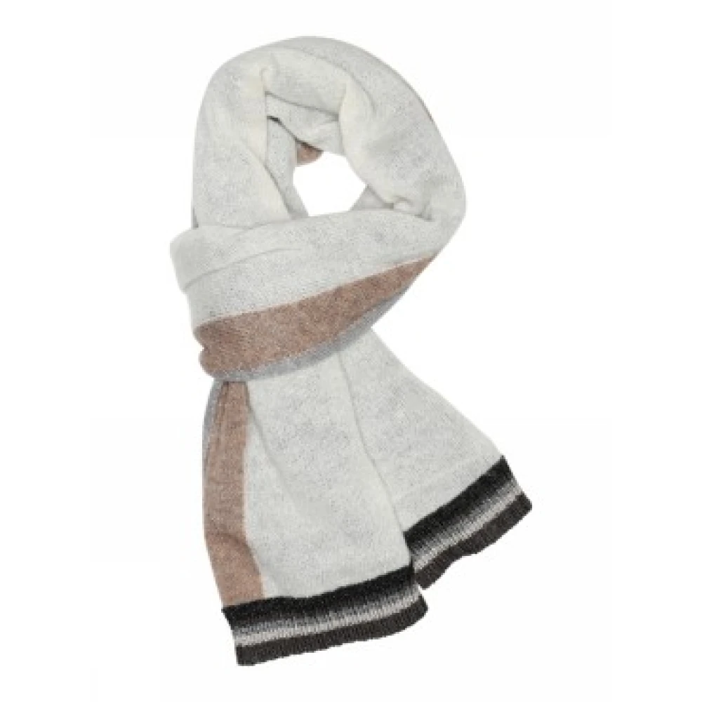 Gustav Etine Gestreepte Lurex Sjaal Gray Dames